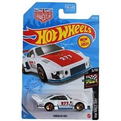 DieCast Hot Wheels [Porsche 935], Race Day 5/10 Ship In Kar Keeper [White]