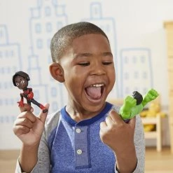 Toy Choo Choo Marvel Spidey And His Amazing Friends Hero Reveal 2-Pack,-Action Figures,-Mask Flip Feature, Miles Morales: Spider-Man And Hulk, 3 And Up