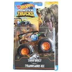 Toy Choo Choo Hot Wheels Monster Trucks Tyrannosaurus Rex, [1:64 Scale] 1/5 Jurassic-Worlds