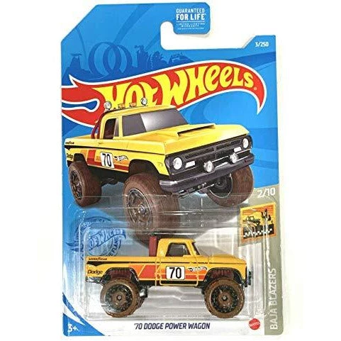 DieCast Fisher-Price Hot Wheels '70 Dodge Power Wagon 3/250 (Gold), Baja Blazers 2/10 1 DieCast Fisher-Price Hot Wheels '70 Dodge Power Wagon 3/250 (Gold), Baja Blazers 2/10