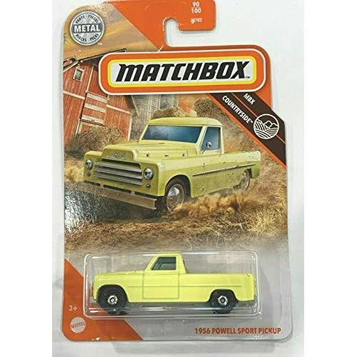 Matchbox 1956 Powell Sport Pickup (Pastel Yellow), MBX Countryside 90/100 Mattel 1 Matchbox 1956 Powell Sport Pickup (Pastel Yellow), MBX Countryside 90/100 Mattel