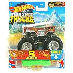 DieCast Mattel Hot Wheels 2021 Monster Trucks 5 Alarm 12/75 Re-Crushable Car, Monster Trucks Live 03/07