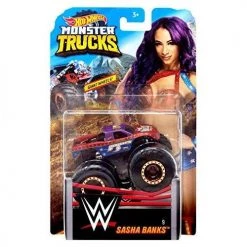 HW Monster Trucks Hot Wheels Monster Trucks Sasha Banks WWE Die-cast 1/64 Scale Vehicle