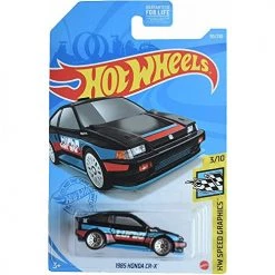 Toy Choo Choo Hot Wheels 1985 Honda CR-X, [Black] Speed Graphics 3/10