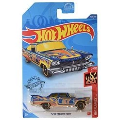 DieCast Hot Wheels '57 Plymouth Fury 168/250 [Blue], Flames 2/10
