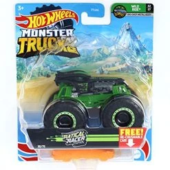 Hot Wheels Monster Trucks 2021 Wild Ride Ratical Racer 1:64 Scale Die-Cast Vehicle With Crushable Car