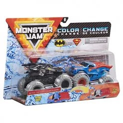 Monster Jam 2020 "Reveal The Steel Color Change 1:64 Scale Diecast 2-Pack: Batman And Superman DC Comics