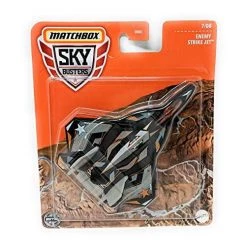 Sky Busters, Matchbox Matchbox Sky Busters Enemy Strike Jet, Black And Gray Mattel