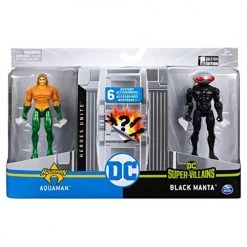 Spin Master DC Heroes Unite 2020 Aquaman VS Black Manta 4-inch Action Figure With 6 Mystery Accessories. (1st Edition) DC Comics