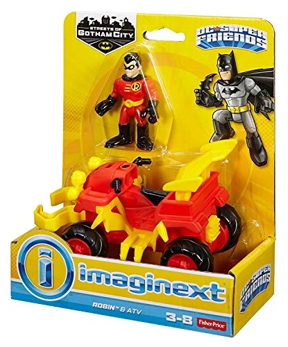 DC Comics Fisher-Price Imaginext DC Super Friends Streets Of Gotham City Robin & ATV 6 DC Comics Fisher-Price Imaginext DC Super Friends Streets Of Gotham City Robin & ATV