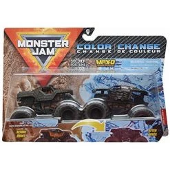 DieCast Monster Jam Soldier Fortune Black Vs Max D, Color Change