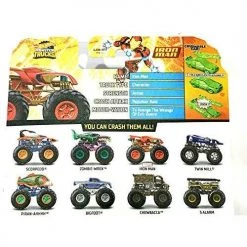 DieCast Hot Wheels 2020 Monster Trucks Includes Crushable Car 1:64 Scale Iron Man 75/75