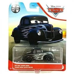 DieCast Disney Pixar Cars Metal Series 1:55 Scale, Hot-Rod Junior Moon (Black)