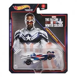 Marvel Hot Wheels Character Car Falcon As Captain America