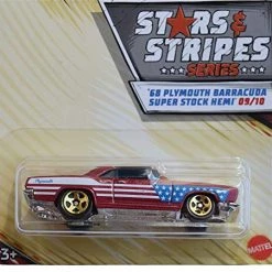 Mattel Hot Wheels Stars & Stripes Series '68 Plymouth Barracuda Super Stock Hemi 9/10, Red