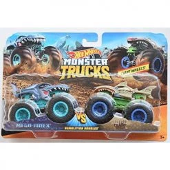Mattel Hot Wheels Monster Trucks Demolition Doubles MEGA WREX Vs Leopard Shark 1:64