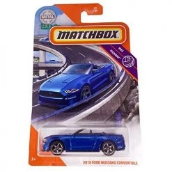 Matchbox 2020 MBX Highway 54/100 - 2018 Ford Mustang Convertible (Blue) - Damaged Packaging Mattel
