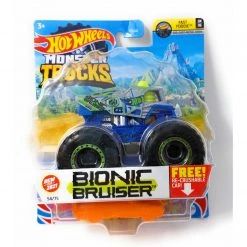 Mattel Hot Wheels Monster Trucks Bionic Bruiser With Re-Crushable Car