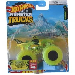 Mattel Hot Wheels Monster Trucks Shark Wreak 12/75 Beast Bashers Series 1:64 Scale With Connect And Crash Car
