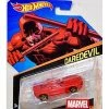 Hot Wheels, Marvel Character Car, Daredevil [Red] Die-Cast Vehicle #28 - Damaged Packaging