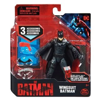 The Batman DC Wingsuit Batman 4 Inch Action Figure, Accessories And Mystery Card 1 The Batman DC Wingsuit Batman 4 Inch Action Figure, Accessories And Mystery Card