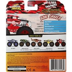 Hot Wheels Monster Trucks Bone Shaker Camo Crashers 5/5 With Collectible Flag Mattel 11 Hot Wheels Monster Trucks Bone Shaker Camo Crashers 5/5 With Collectible Flag Mattel