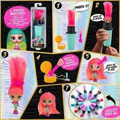 Glam Crush GlamCrush Crush-It Girls, 3-inch Dolls, Brush Case, Eyeshadow Crush, 1 Mystery Glamcessory, Hair Barrette, Makeup Spatula With Sponge, Pretend Makeup Toy Accessories For Kids, 1 Style Chosen At Random All Toys