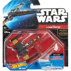 Hot Wheels Star Wars Starship Poe Dameron's X-Wing Fighter (Closed Wing Orange) - Damaged Packaging