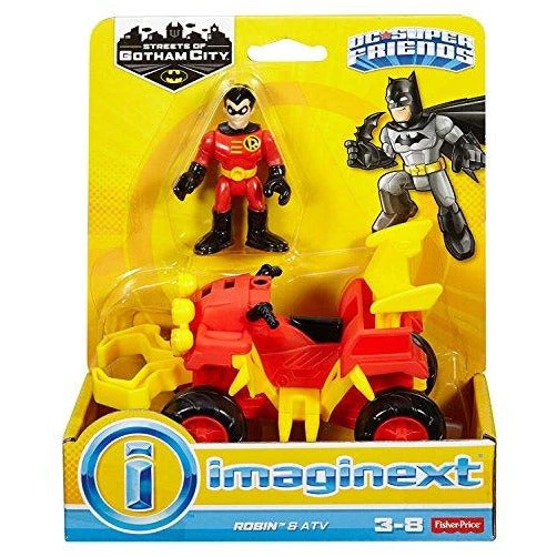 DC Comics Fisher-Price Imaginext DC Super Friends Streets Of Gotham City Robin & ATV 1 DC Comics Fisher-Price Imaginext DC Super Friends Streets Of Gotham City Robin & ATV