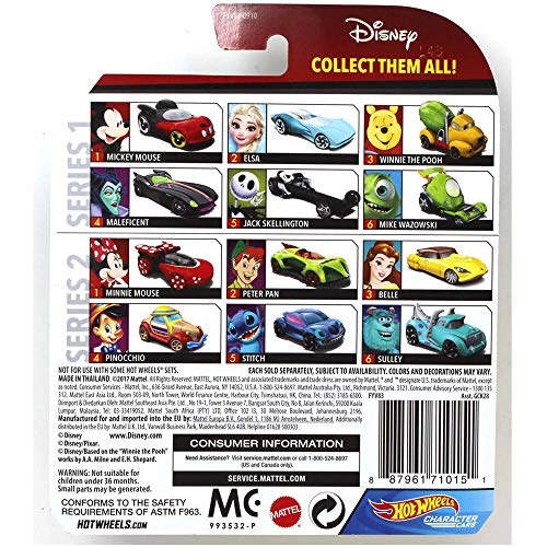 Hot Wheels Character Cars Disney Minnie Mouse Vehicle Series 2 1/6 4 Hot Wheels Character Cars Disney Minnie Mouse Vehicle Series 2 1/6