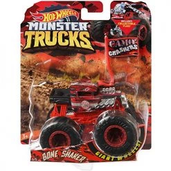 Hot Wheels Monster Trucks Bone Shaker Camo Crashers 5/5 With Collectible Flag Mattel 10 Hot Wheels Monster Trucks Bone Shaker Camo Crashers 5/5 With Collectible Flag Mattel