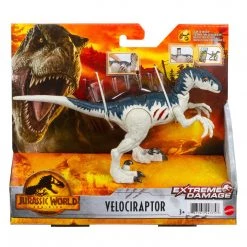 Jurassic World Dominion Extreme Damage Velociraptor Dinosaur Action Figure
