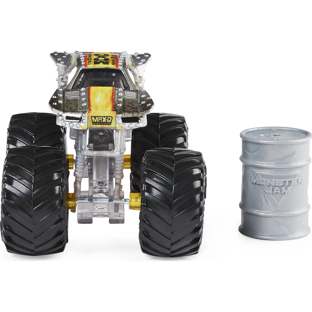 Monster Jam Max-D With Stunt Barrel Series 22 See Thru Crew 1:64 Scale Truck 3 Monster Jam Max-D With Stunt Barrel Series 22 See Thru Crew 1:64 Scale Truck