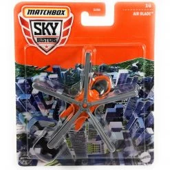 Matchbox Sky Busters Air Blade Orange Toy Helicopter Mattel
