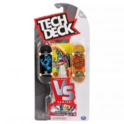 Tech Deck VS Series Santa Cruz Skateboards Screaming Hand And Classic Dot Fingerboard 2-Pack, Obstacle And Challenge Card Set Spin Master