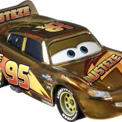 Disney Pixar Cars Golden Lightning McQueen Metal Race Car 1:55 Scale