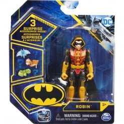DC Comics DC Batman Bat-Tech Gold Hooded Robin 4-inch Action Figure With 3 Surprise Accessories