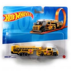 Hot Wheels Track Stars Haulin Class Truck And Trailer 1:64 Scale Toy Vehicle Mattel