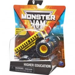 Spin Master Monster-Jam Higher Education, Wheelie Bar Truck Series 18 Arena Favorites 1:64 Scale, Yellow