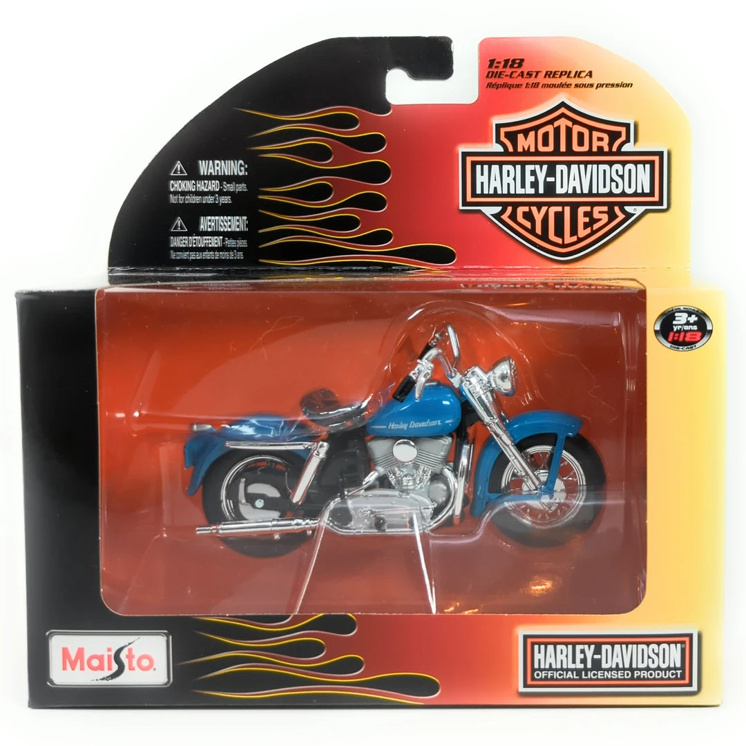 Maisto Motorcycles Harley-Davidson Series 27 Die-Cast 1952 K Model Blue 1:18 Scale 1 Maisto Motorcycles Harley-Davidson Series 27 Die-Cast 1952 K Model Blue 1:18 Scale