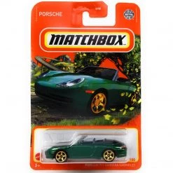 Matchbox Porsche 911 Carrera Cabriolet, 27/100 Green 1:64 Scale Vehicle Mattel