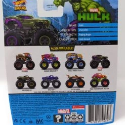 Hot Wheels Monster Trucks Marvel Hulk Die-Cast Metal Body With Re-Crushable Car