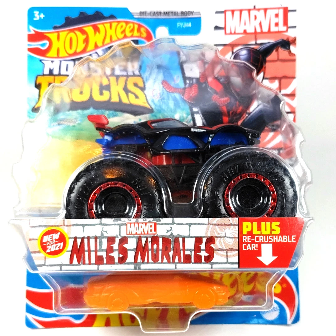 Hot Wheels Monster Trucks Marvel Miles Morales 1:64 Scale Vehicle 1 Hot Wheels Monster Trucks Marvel Miles Morales 1:64 Scale Vehicle