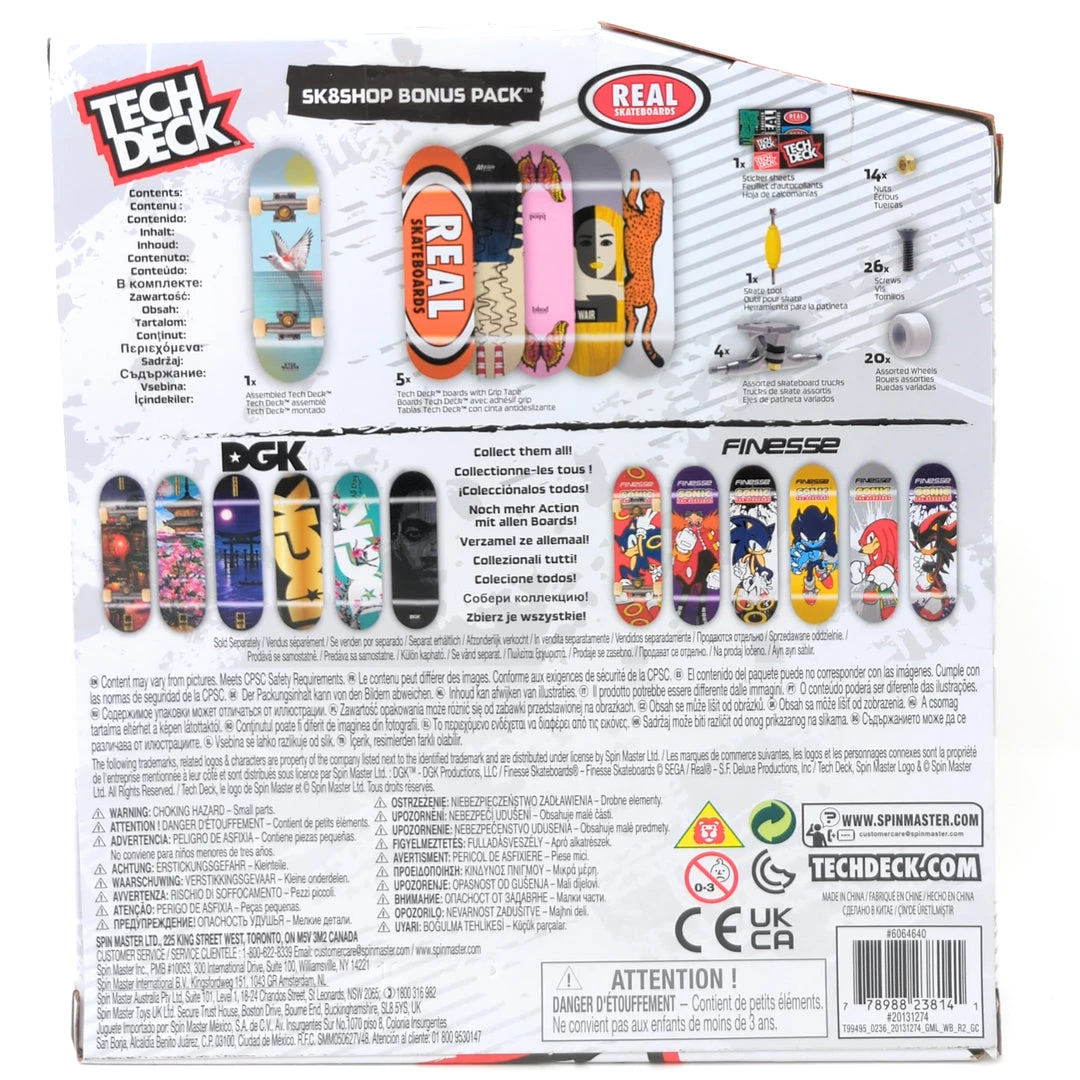 Tech Deck Real Skateboards Sk8shop Bonus Pack - 2022 Series Spin Master 2 Tech Deck Real Skateboards Sk8shop Bonus Pack - 2022 Series Spin Master