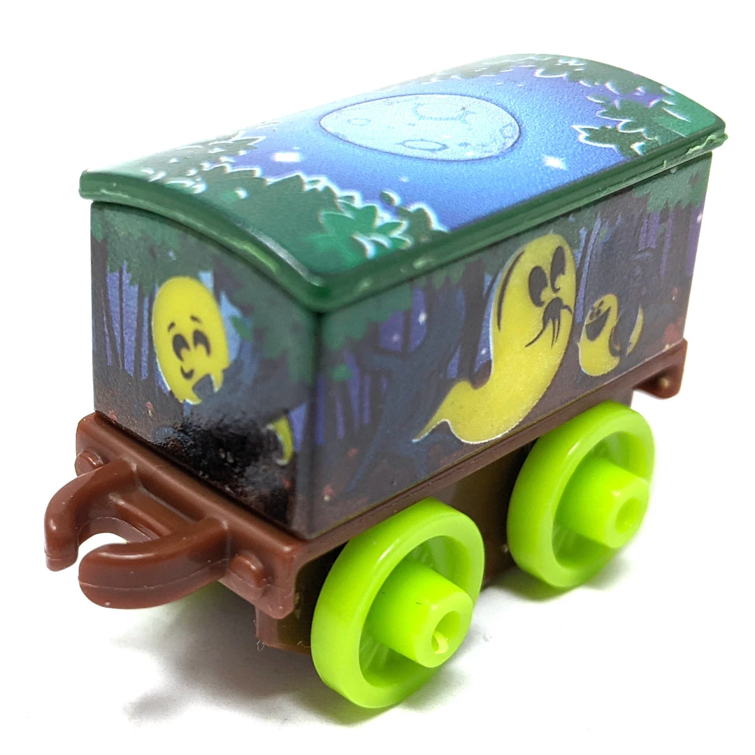 Fisher-Price Thomas & Friends MINIS 2020 Series 22 - Ghost Cargo Car Haunted Forest Glow In The Dark Single Mini Train Blind Bag 1 Fisher-Price Thomas & Friends MINIS 2020 Series 22 - Ghost Cargo Car Haunted Forest Glow In The Dark Single Mini Train Blind Bag