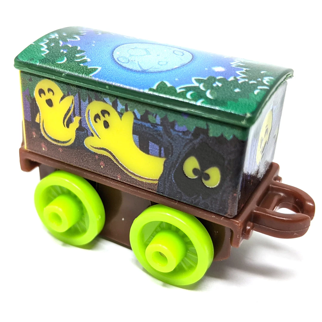 Fisher-Price Thomas & Friends MINIS 2020 Series 22 - Ghost Cargo Car Haunted Forest Glow In The Dark Single Mini Train Blind Bag 2 Fisher-Price Thomas & Friends MINIS 2020 Series 22 - Ghost Cargo Car Haunted Forest Glow In The Dark Single Mini Train Blind Bag