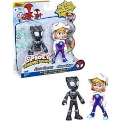 Marvel Spidey And His Amazing Friends Hero Reveal Black Panther & Ghost-Spider 2 Pack Disney Junior