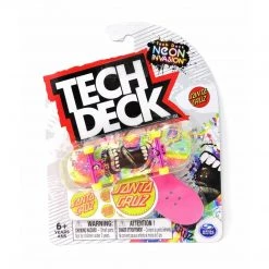 Tech Deck Neon Invasion Santa Cruz Skateboards 2021 Series Big Mouth Splatter Ultra Rare Complete Fingerboard Spin Master