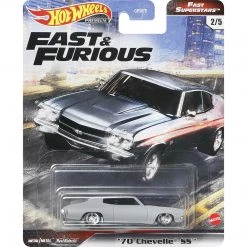 Hot Wheels Premium Fast & Furious '70 Chevelle SS Fast Superstars 2/5 Gray 1:64 Scale