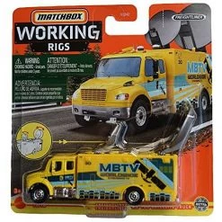 Matchbox Freightliner M2 106 Satellite Truck, [Yellow] Working Rigs 13/16